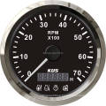 85mm Stainless Steel Tachometer with Multifunction Display 0-7000rpm for Vehicles Marine
